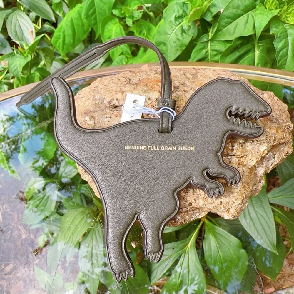 Coach Olive Green Dino Leather Bag Charm